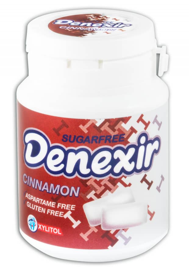 آدامس دارچین قوطی دنکسیر  DENEXIR بدون آسپارتام ، بدون شکر ، بدون گلوتن